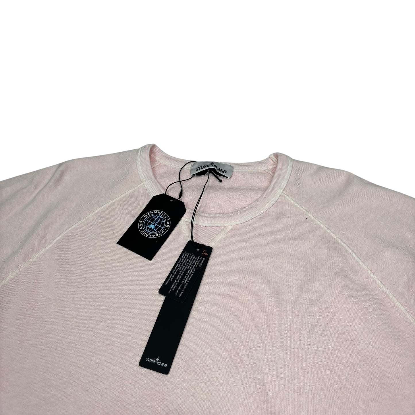 Stone Island White Compass Patch Lightweight Crewneck Jumper