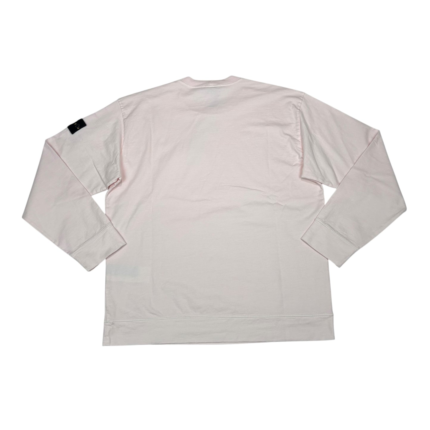 Stone Island Pink Compass-Patch lightweight Crewneck Jumper