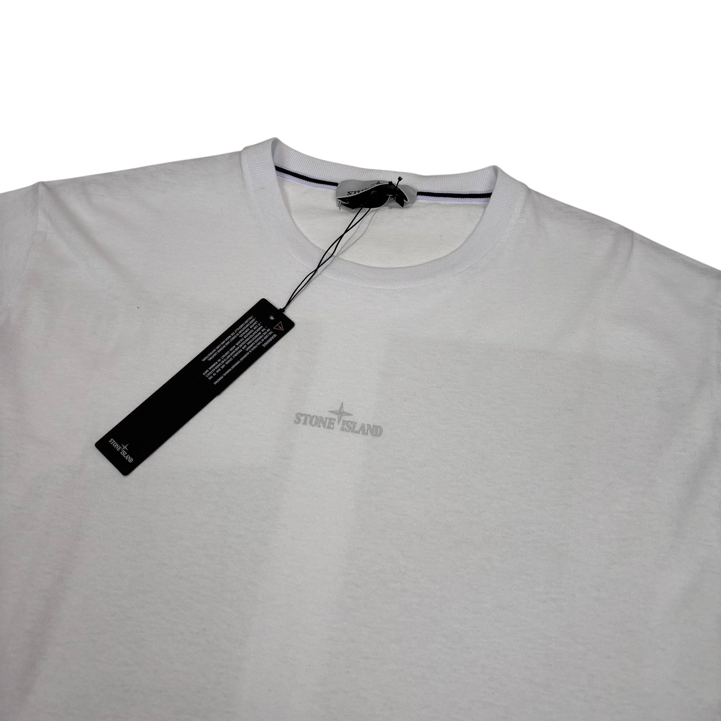 Stone Island White Large Back Logo Tshirt
