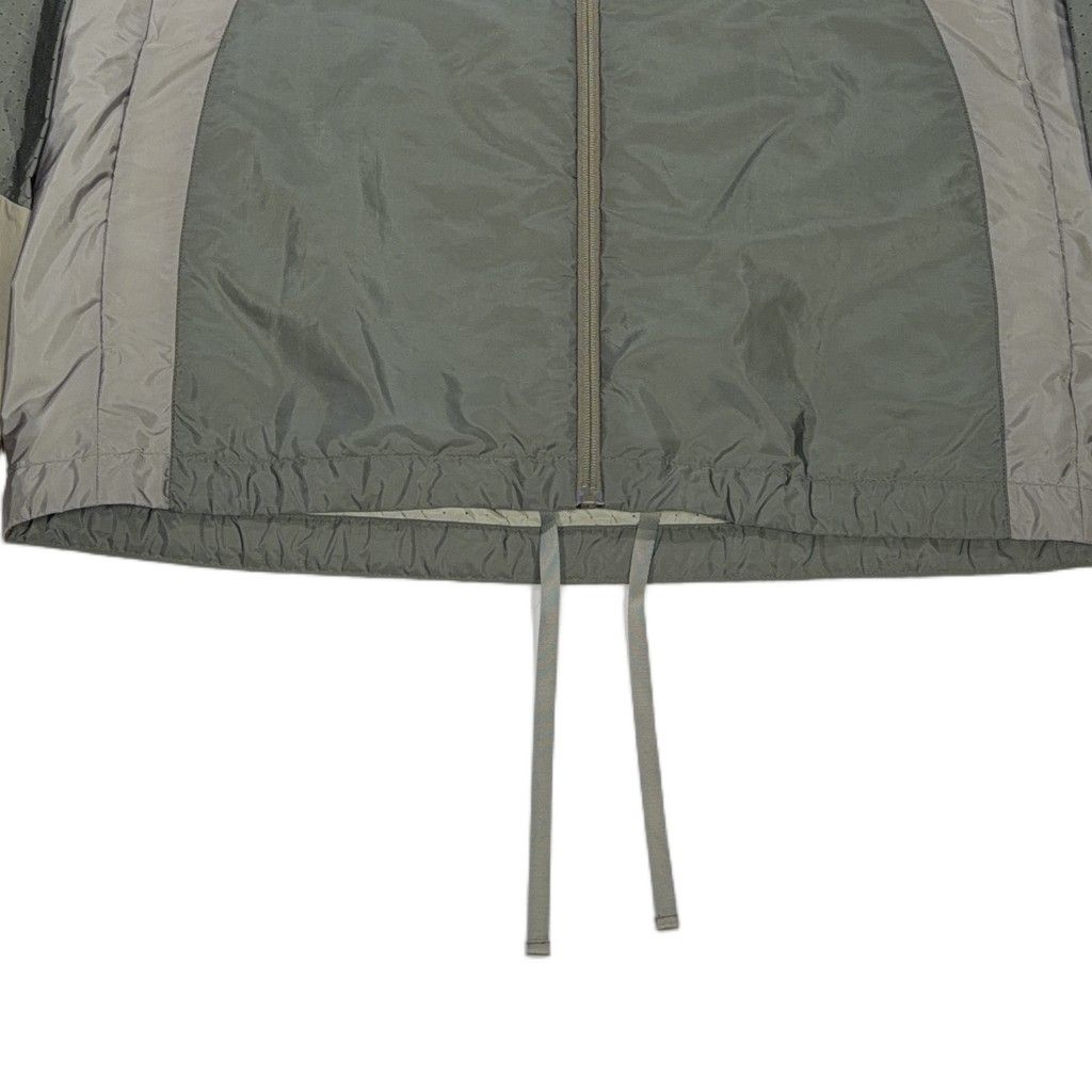 Moncler Hague Giubbotto Colour-Block Hooded Jacket – Olive Green / Grey