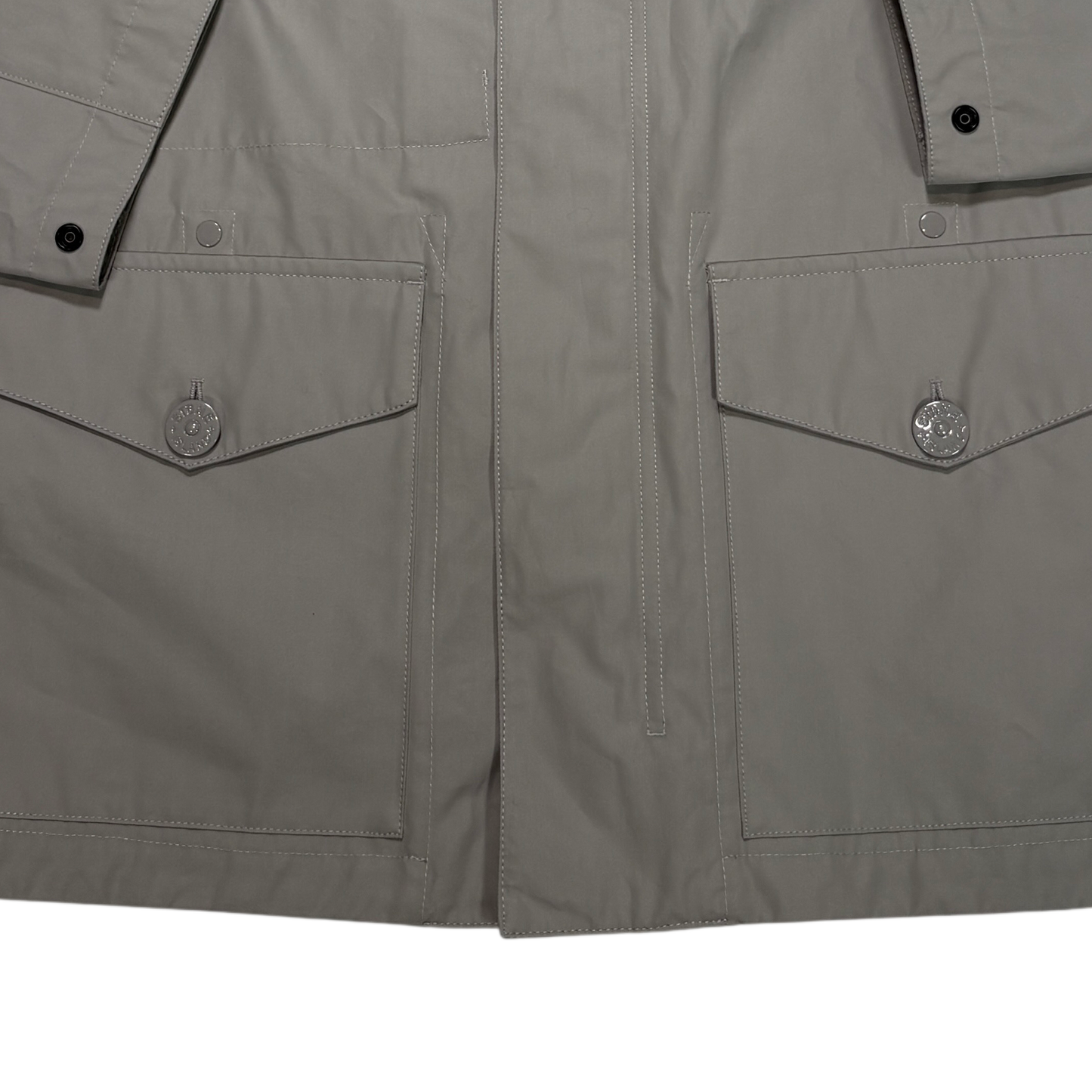 Stone Island Weatherproof Cotton Canvas Ghost Piece Grey Jacket