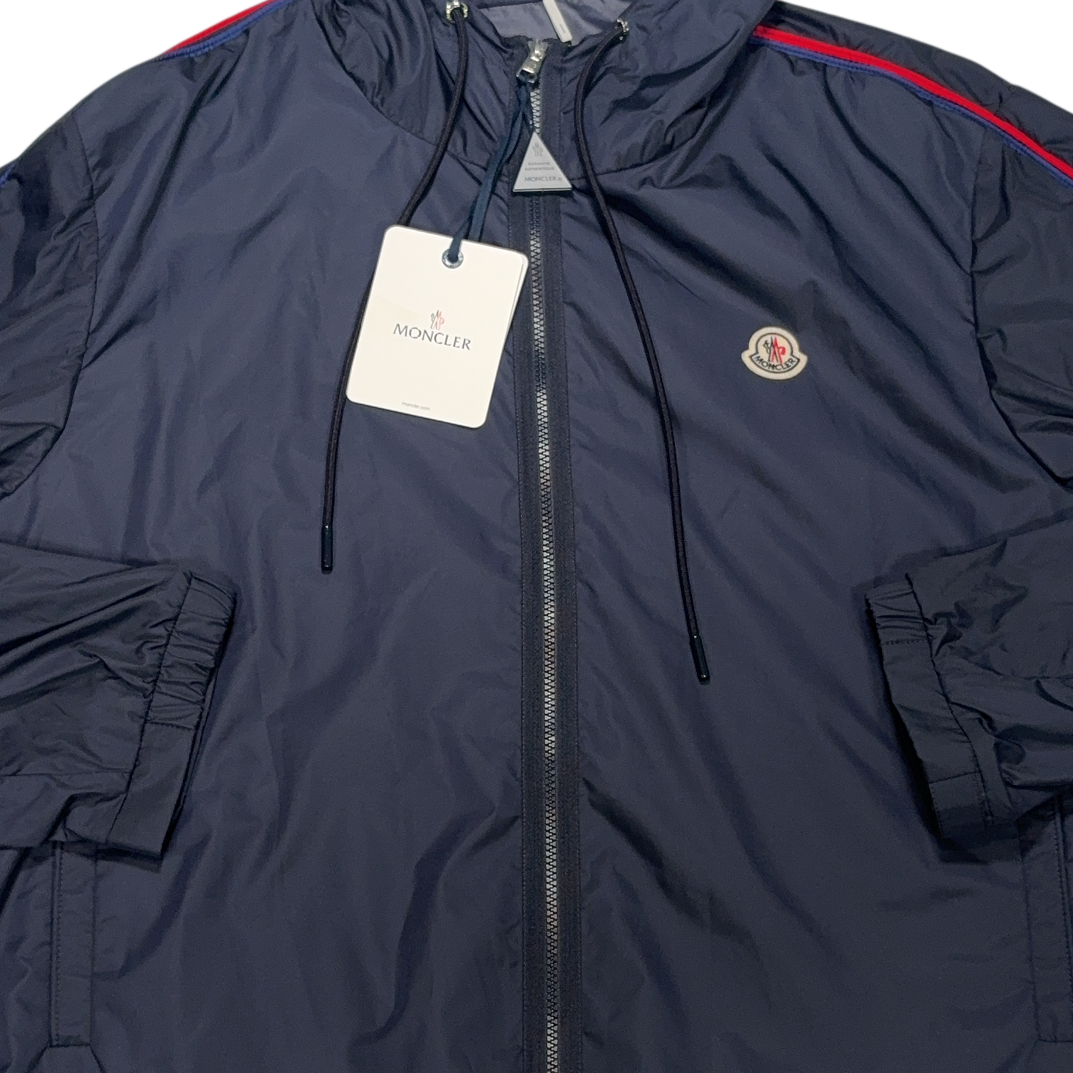Moncler Hattab Giubbotto Navy Hooded Jacket