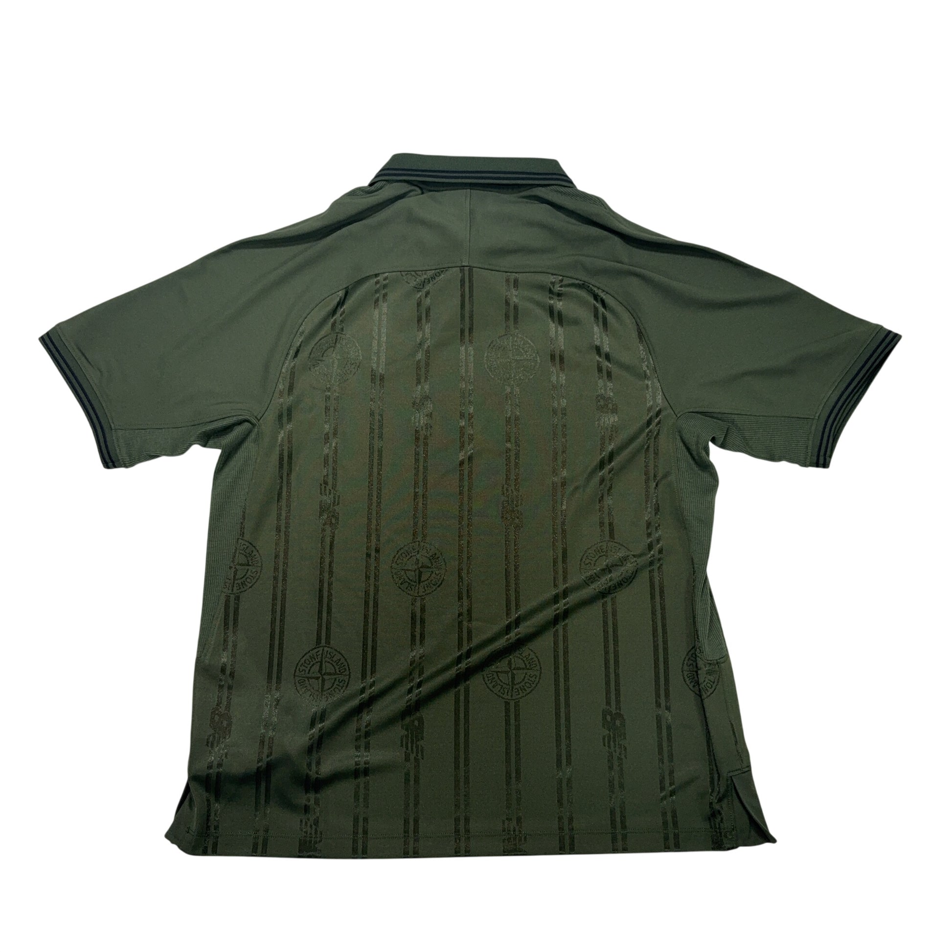 Stone Island X New Balance Green Polo Shirt
