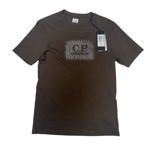 Cp Company Box Logo Brown T-shirt