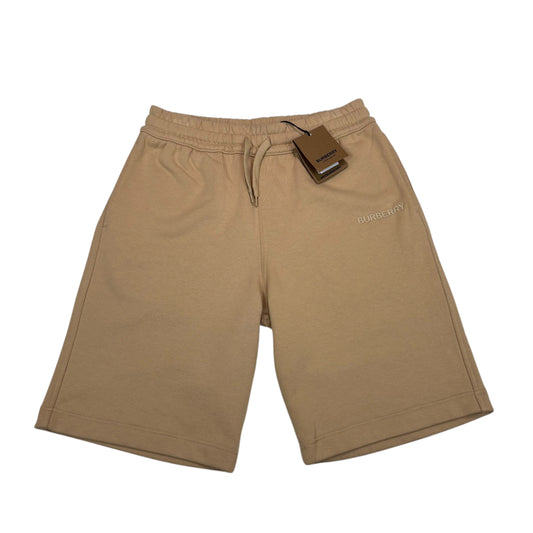 Burberry Beige Logo Embroidery Cotton Shorts
