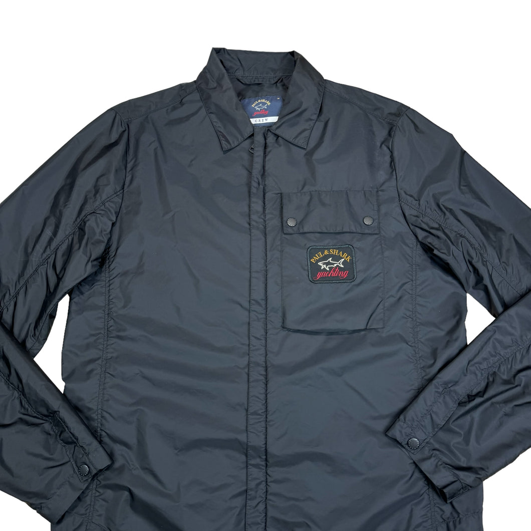 Pall & Shark Black Zip-Up Overshirt Jacket