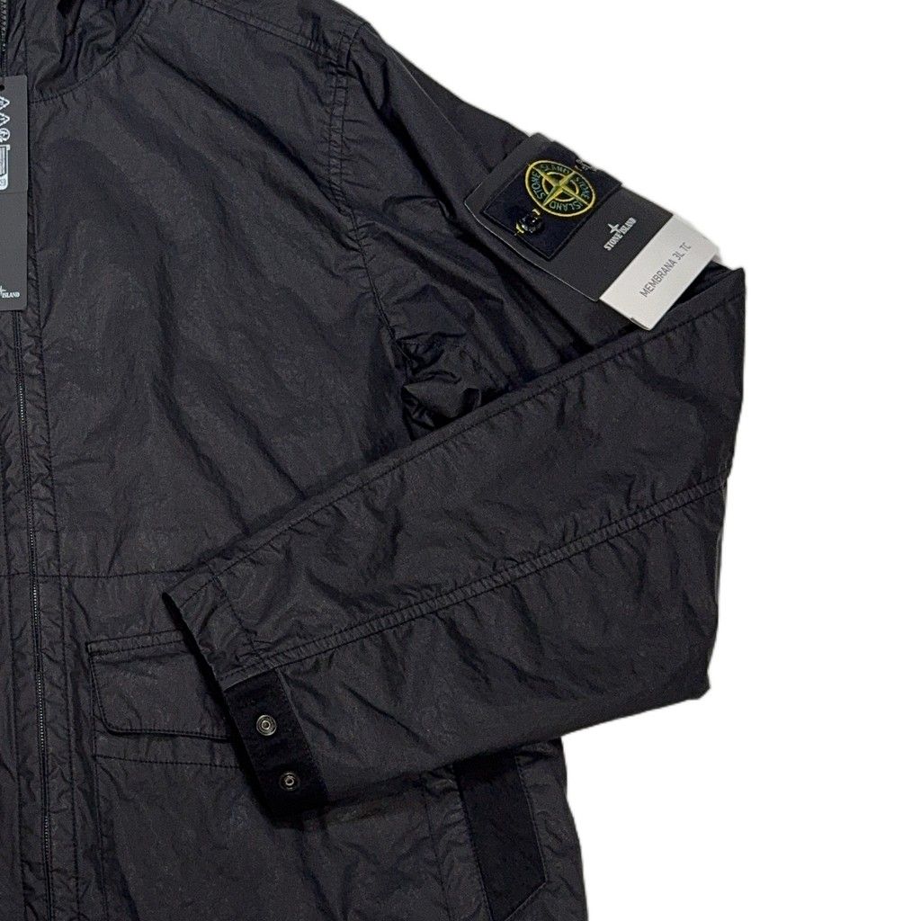 Stone Island Membrana 3L- TC Lightweight Hooded Jacket – Black