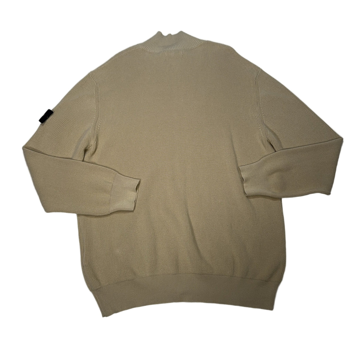 Stone Island Full-Zip Ribbed Jumper – Beige