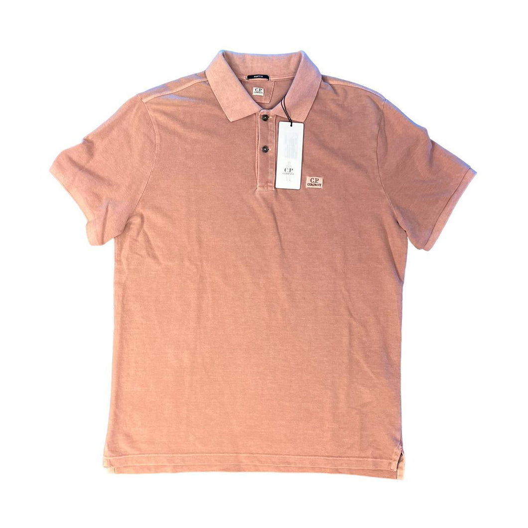 CP Company Pink 24/1 Piquet Regular Resist Dyed Polo Shirt