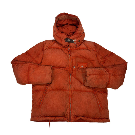 Cp Company Double Goggle Orange Coat