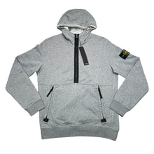 Load image into Gallery viewer, Stone Island Grey Compass-Patch Half Zip Hoodie
