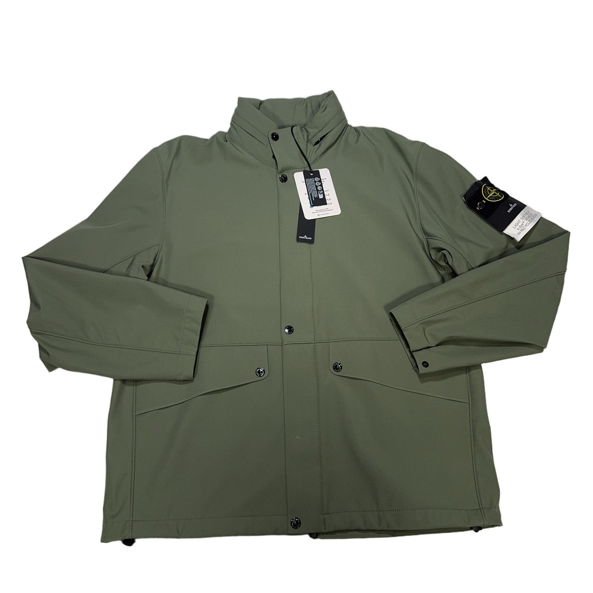 Stone Island Light Soft Shell-R e.dye Jacket – Green