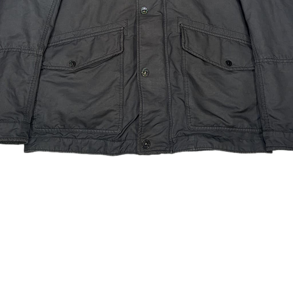 Stone Island Hooded Utility Jacket With Dutch Rope Liner – Grey
