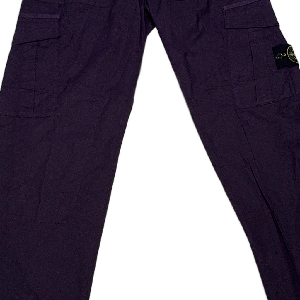 Stone Island Straight Leg Cargo Trousers – Purple