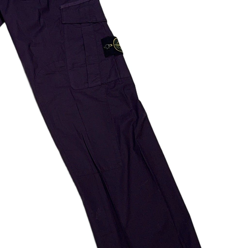 Stone Island Straight Leg Cargo Trousers – Purple