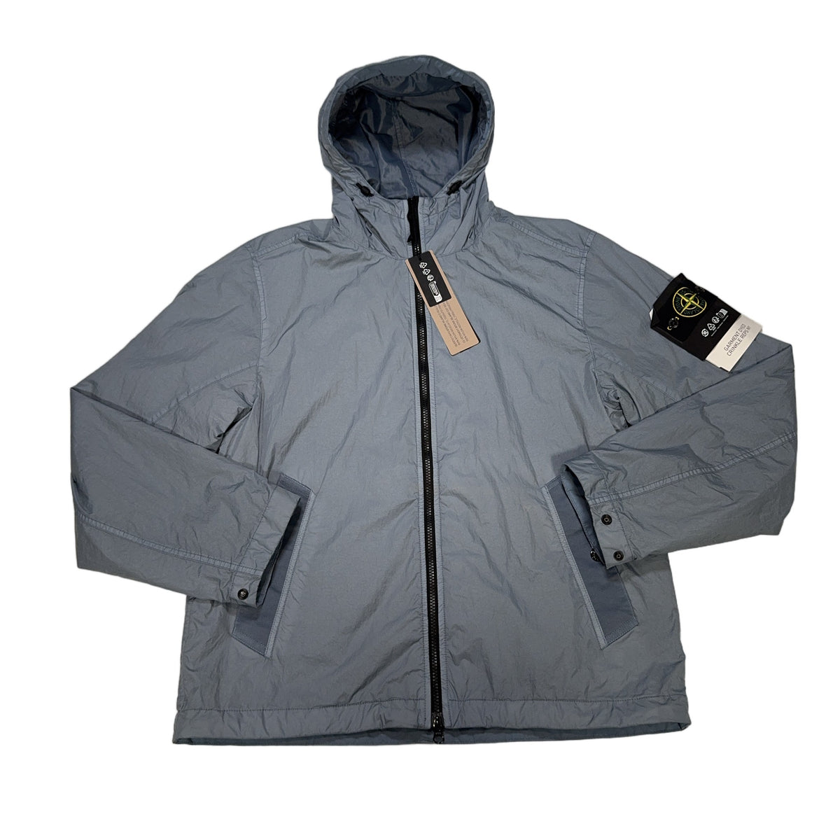 Stone Island Garment Dyed Crinkle Reps NY Hooded Jacket – Blue