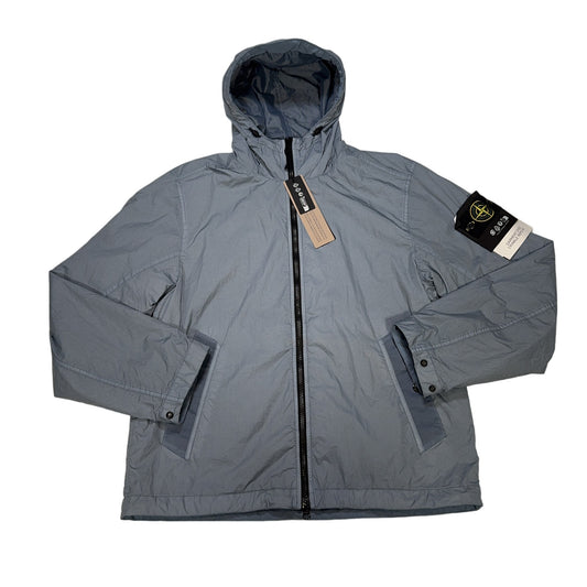 Stone Island Garment Dyed Crinkle Reps NY Hooded Jacket – Blue