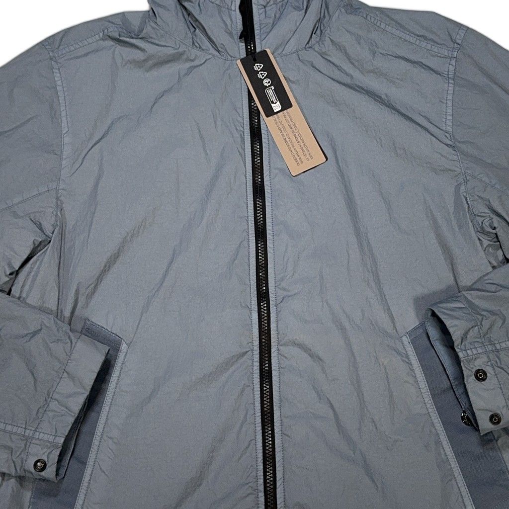 Stone Island Garment Dyed Crinkle Reps NY Hooded Jacket – Blue