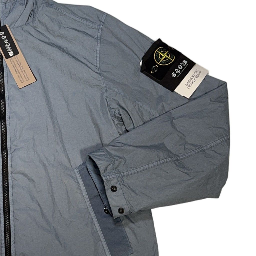Stone Island Garment Dyed Crinkle Reps NY Hooded Jacket – Blue