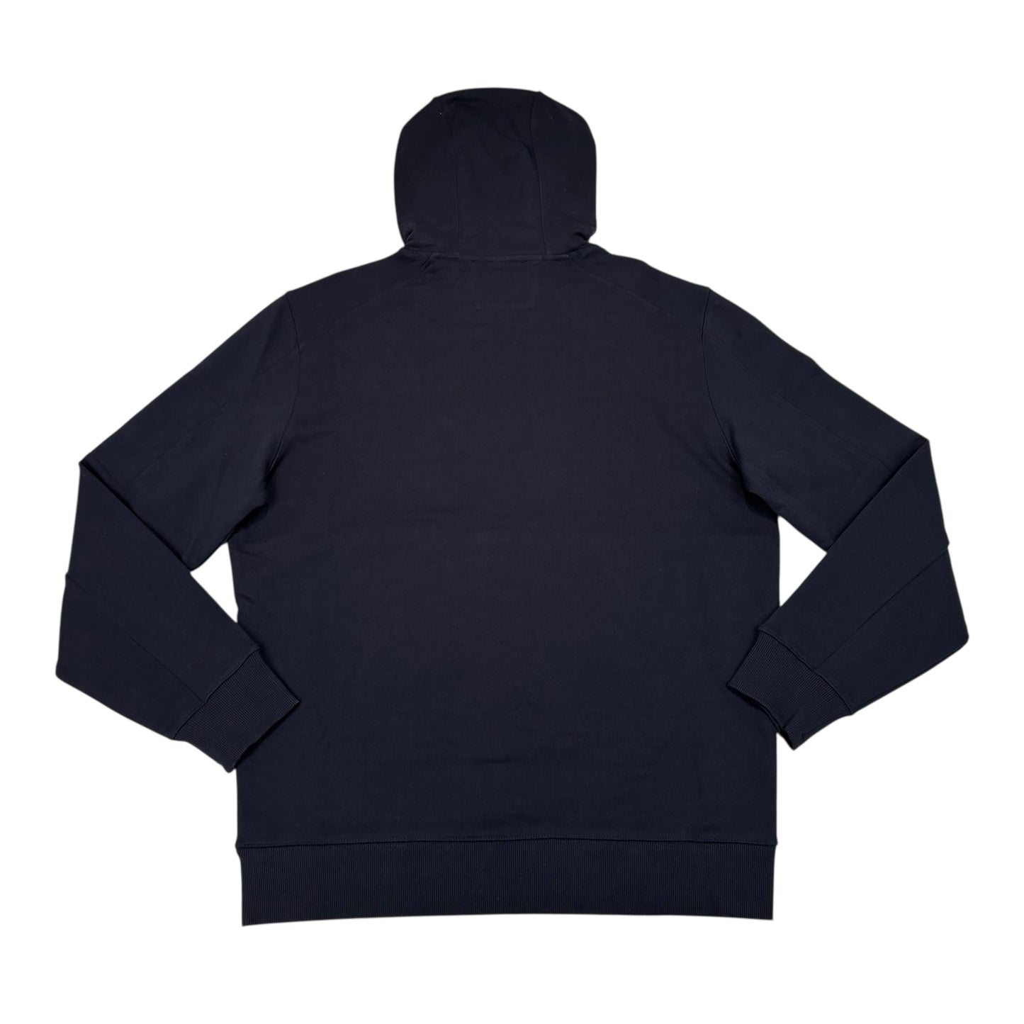CP Company Navy Blue Single Goggle Diagonal Fleece Hoodie