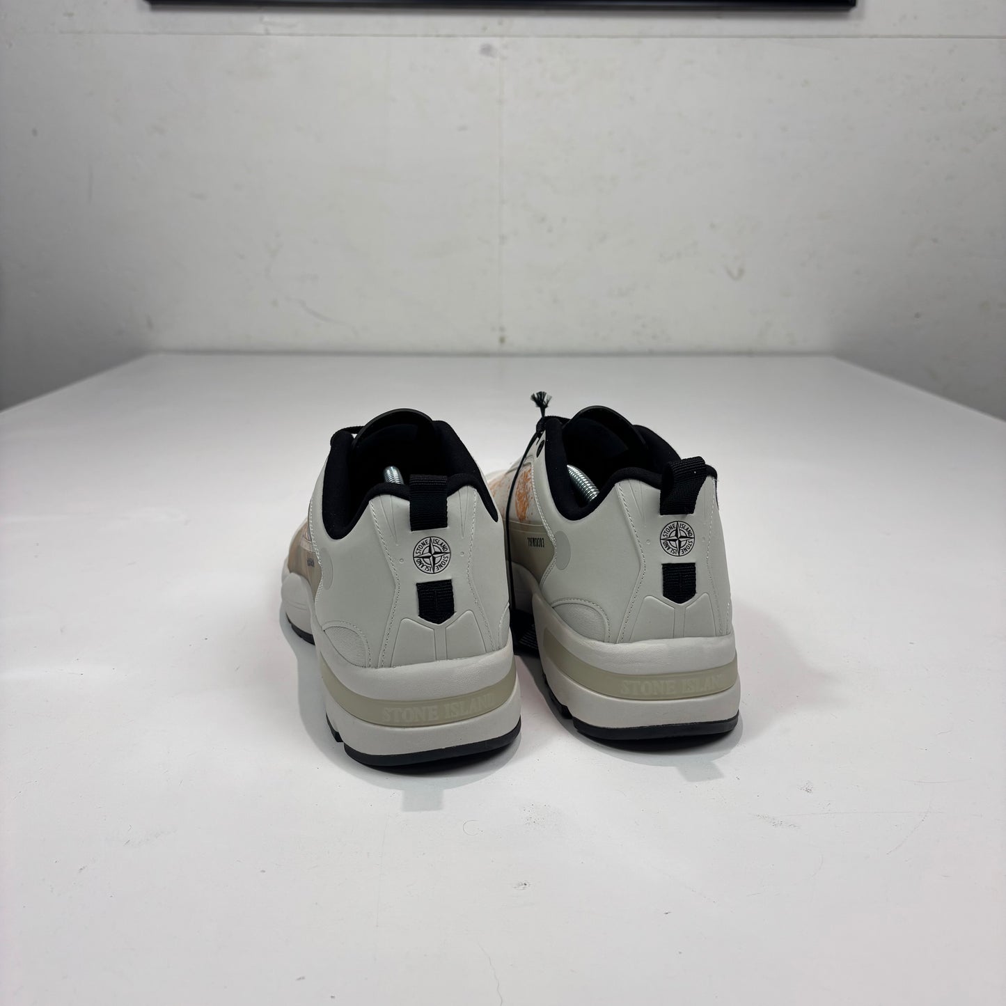 Stone Island White with Orange Details Men’s Trainers