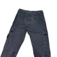 Stone Island Grey Compass-Patch Brushed Cotton Cargo Trousers