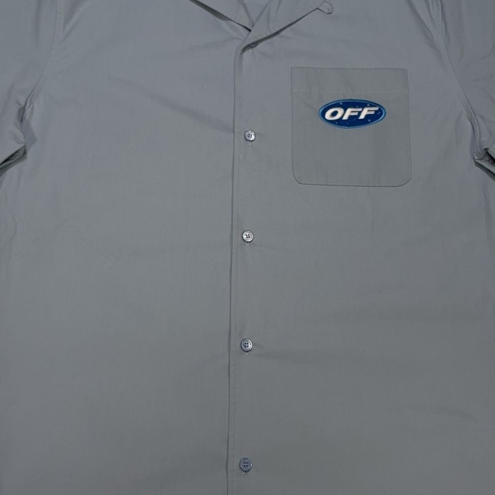 Off-white Back Design Blue Shirt
