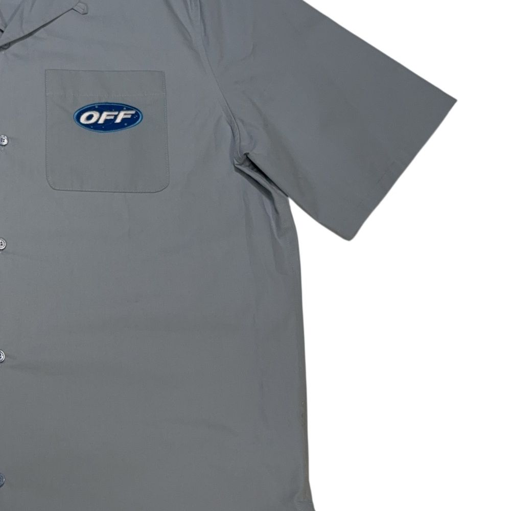 Off-white Back Design Blue Shirt