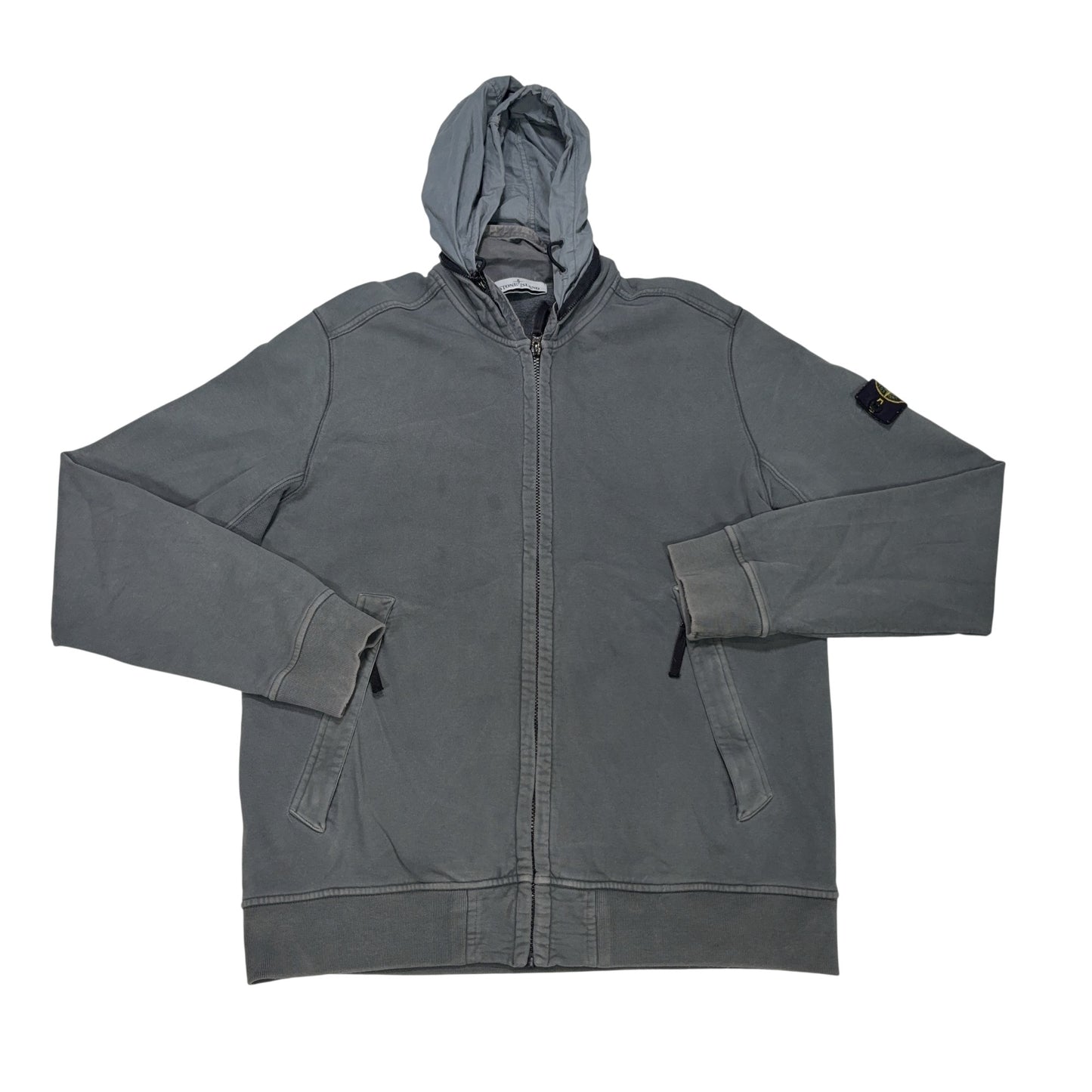 Stone Island With Tuck Away Hood Grey Hoodie