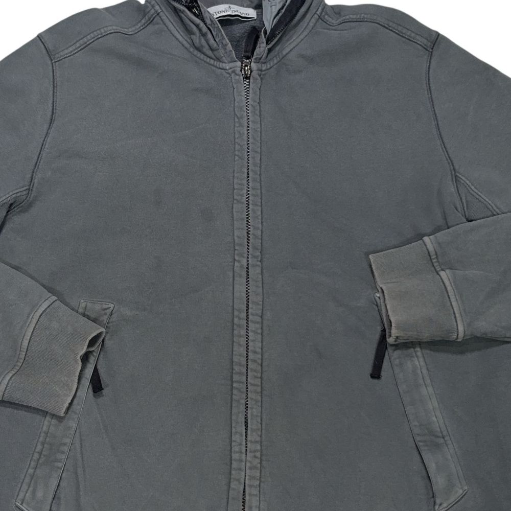 Stone Island With Tuck Away Hood Grey Hoodie