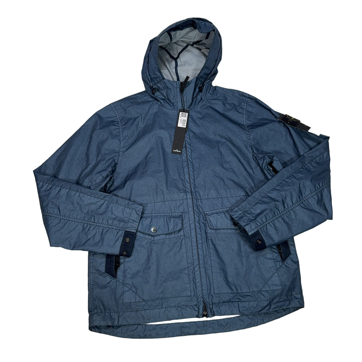 Stone Island Membrana 3L TC Hooded Shell Jacket – Blue
