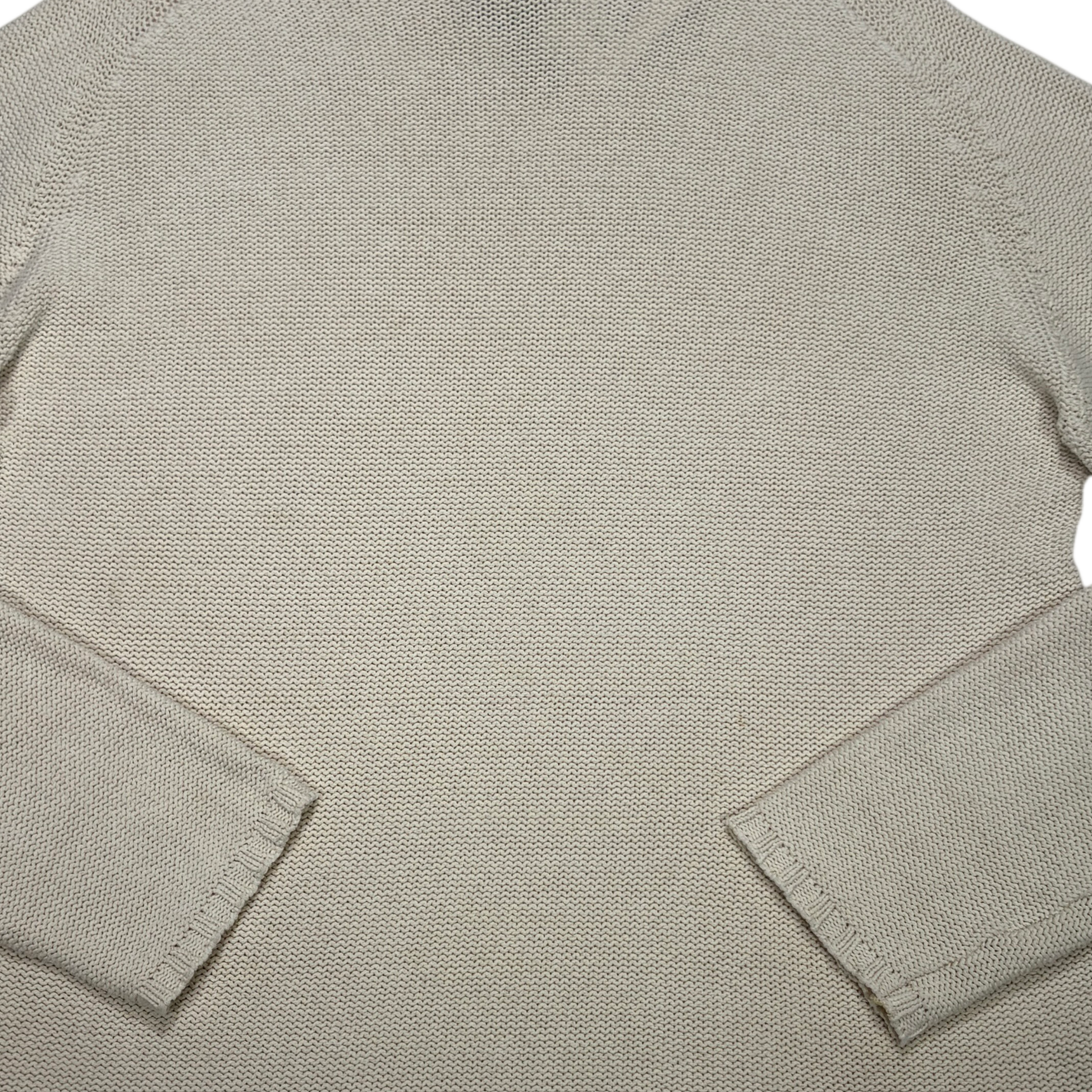 Stone Island Knit Green Edge Beige Jumpers