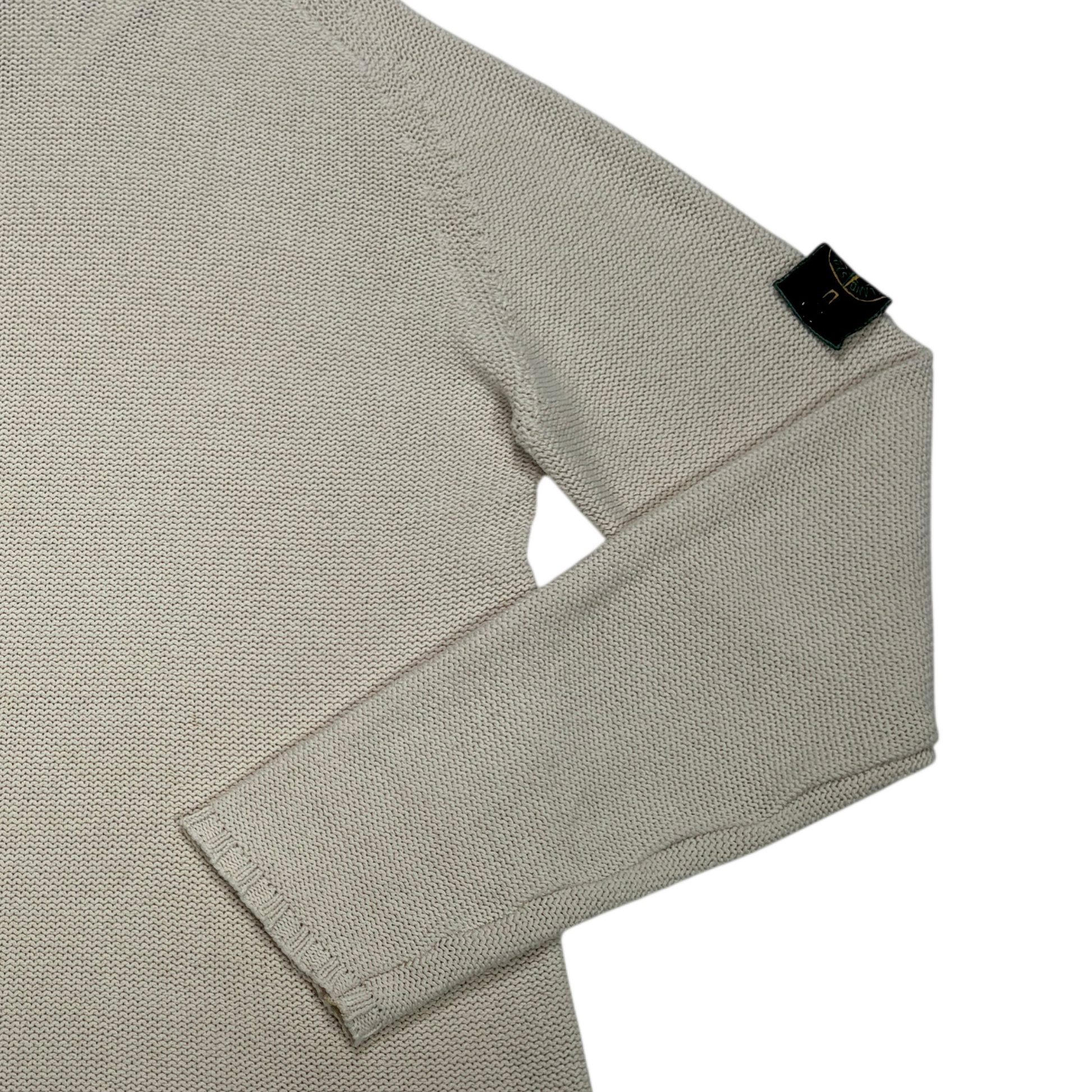 Stone Island Knit Green Edge Beige Jumpers