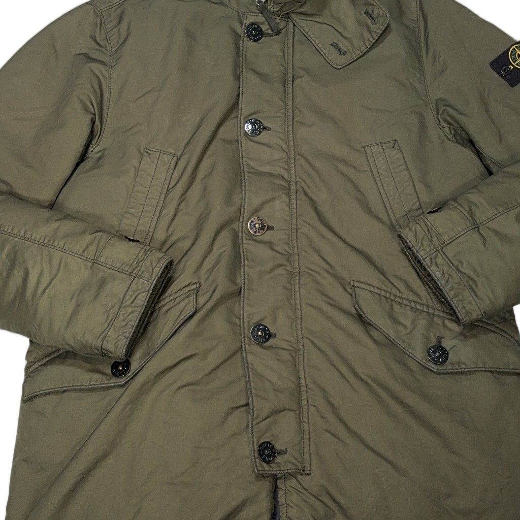 Stone Island Fleece-Lined David TC Hooded Parka – Green
