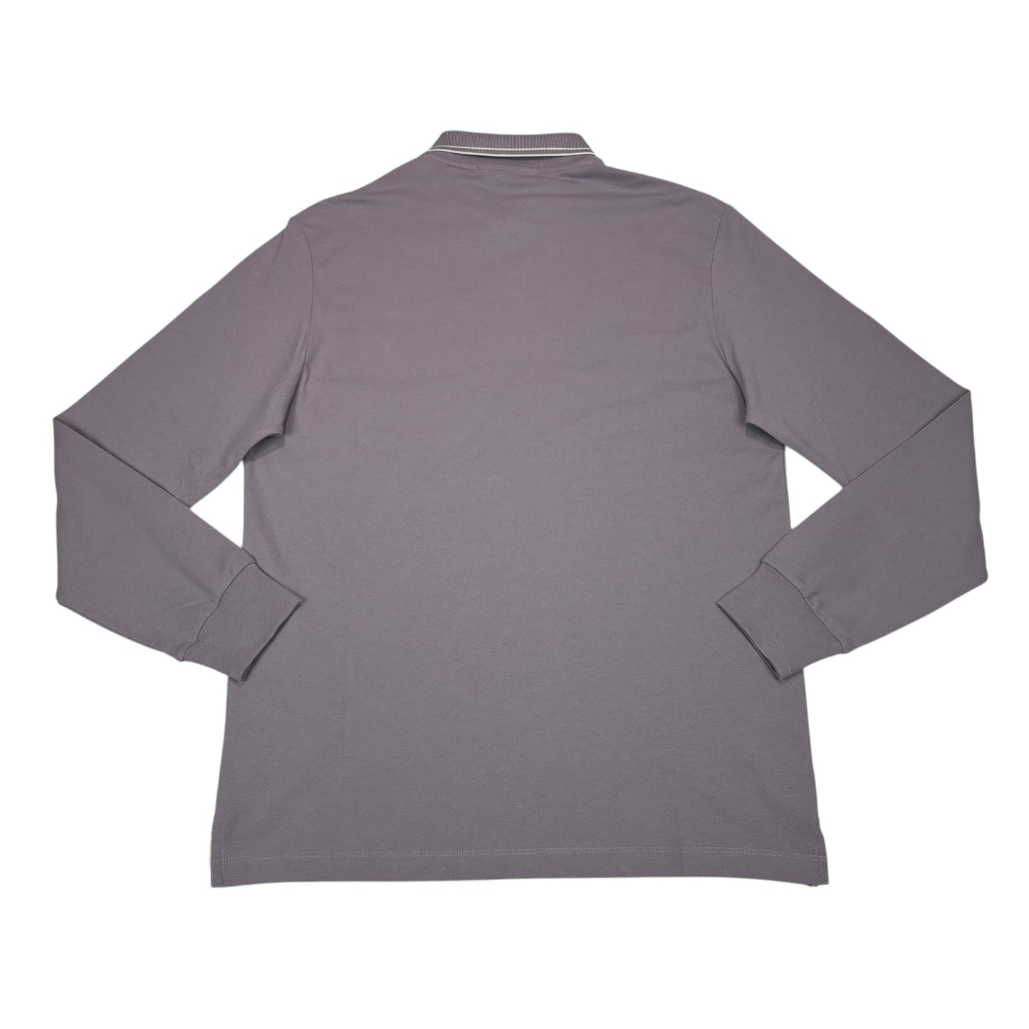 Stone Island Lilac Long Sleeve Patch Logo Polo Shirt