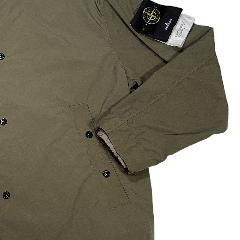 Stone Island Light Compact Touch Poly-TC Coach Jacket – Green