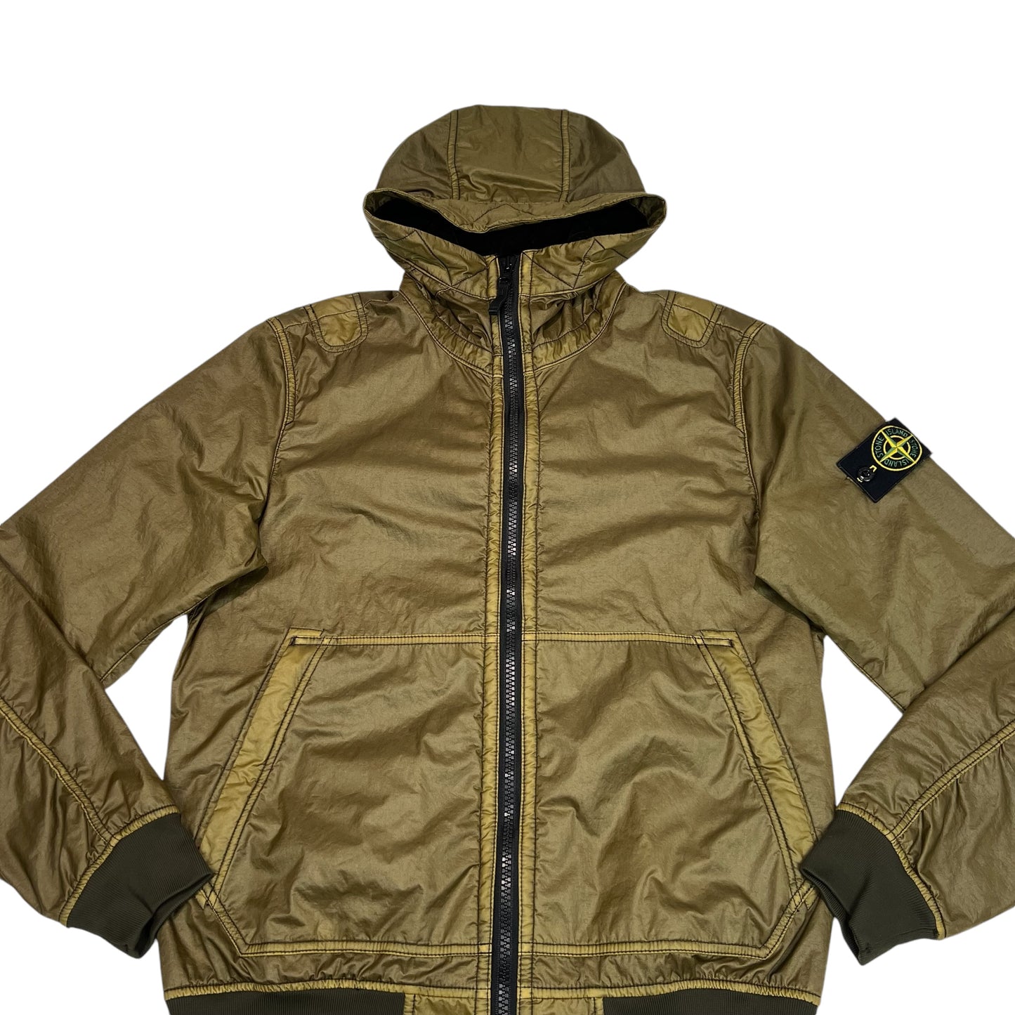Stone Island Green Lamy Flock Compass-Patch Jacket