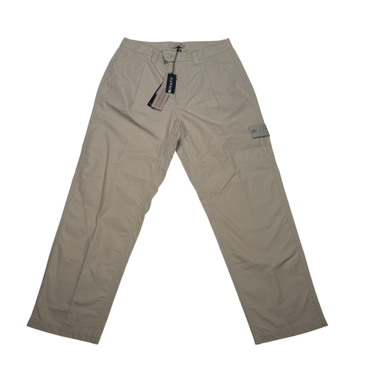 Stone Island Beige Compass Patch Ghost Piece Cargo Trousers