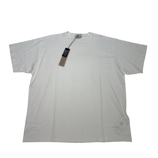 Stone Island Embroidered Logo White T-shirt