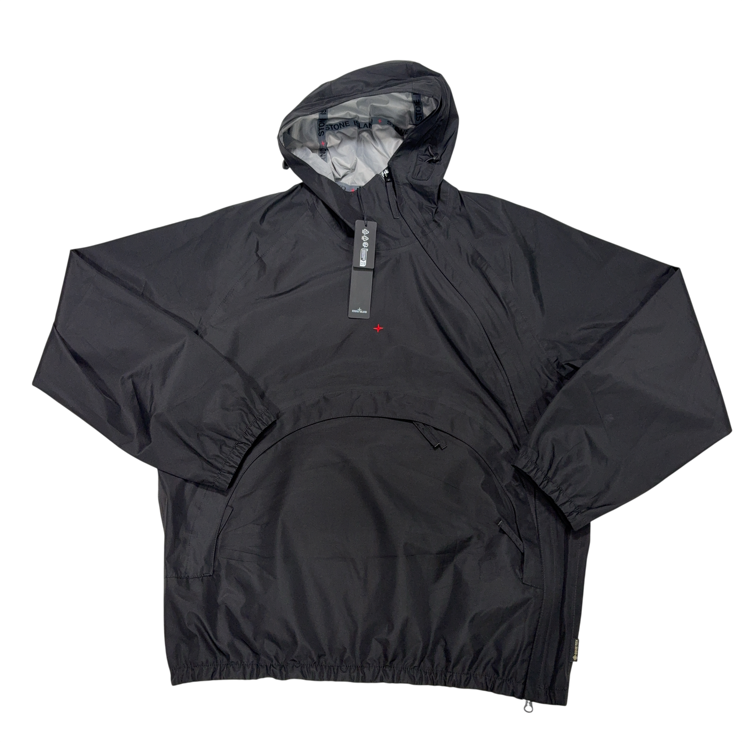 Stone Island 3L Gore-Tex In Recycled Polyester Black Hooded Jacket