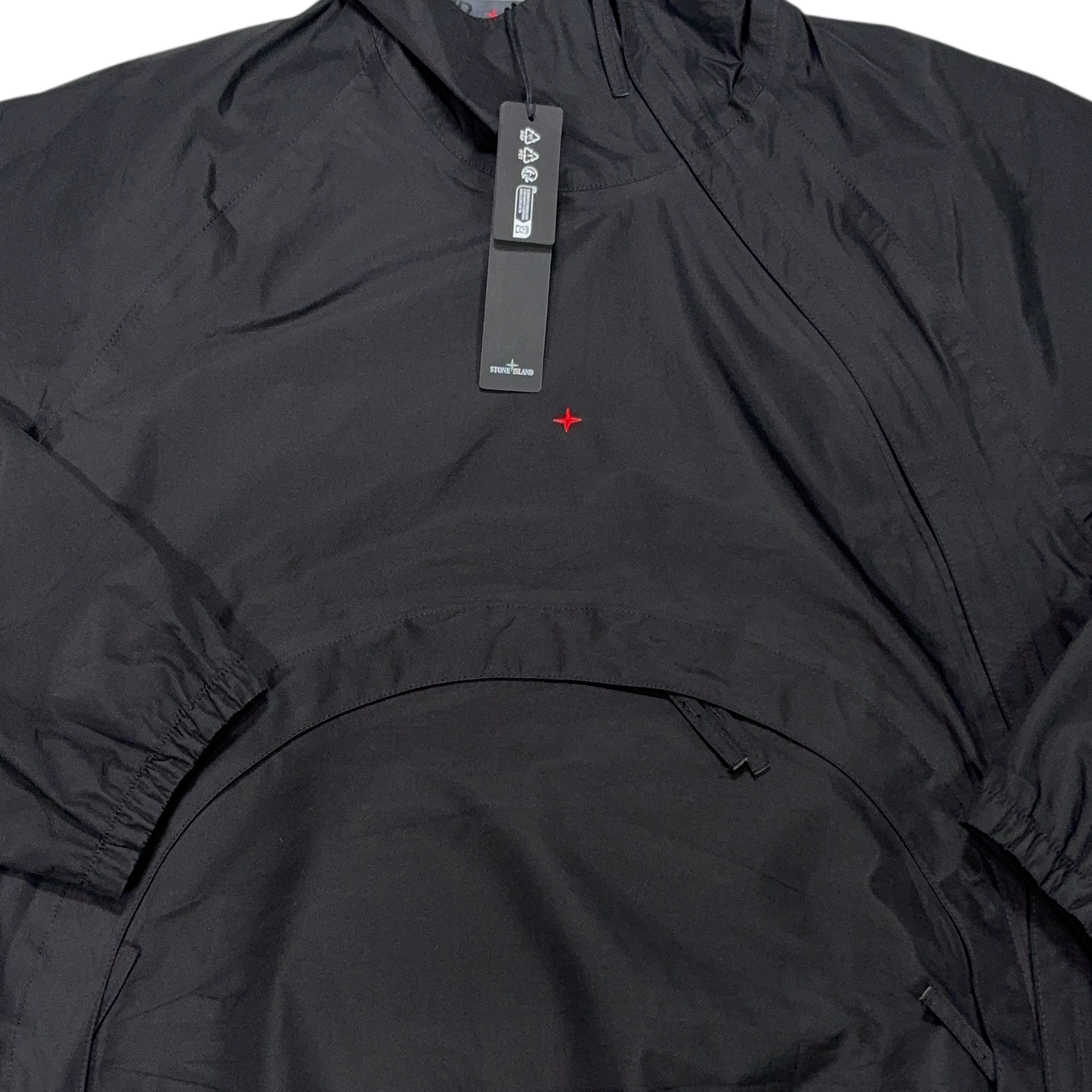 Stone Island 3L Gore-Tex In Recycled Polyester Black Hooded Jacket