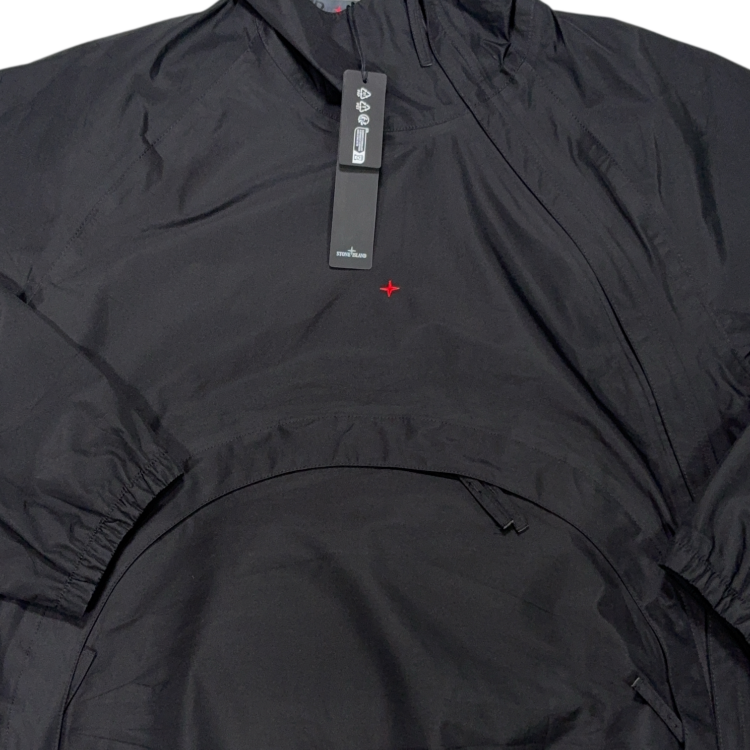 Stone Island 3L Gore-Tex In Recycled Polyester Black Hooded Jacket