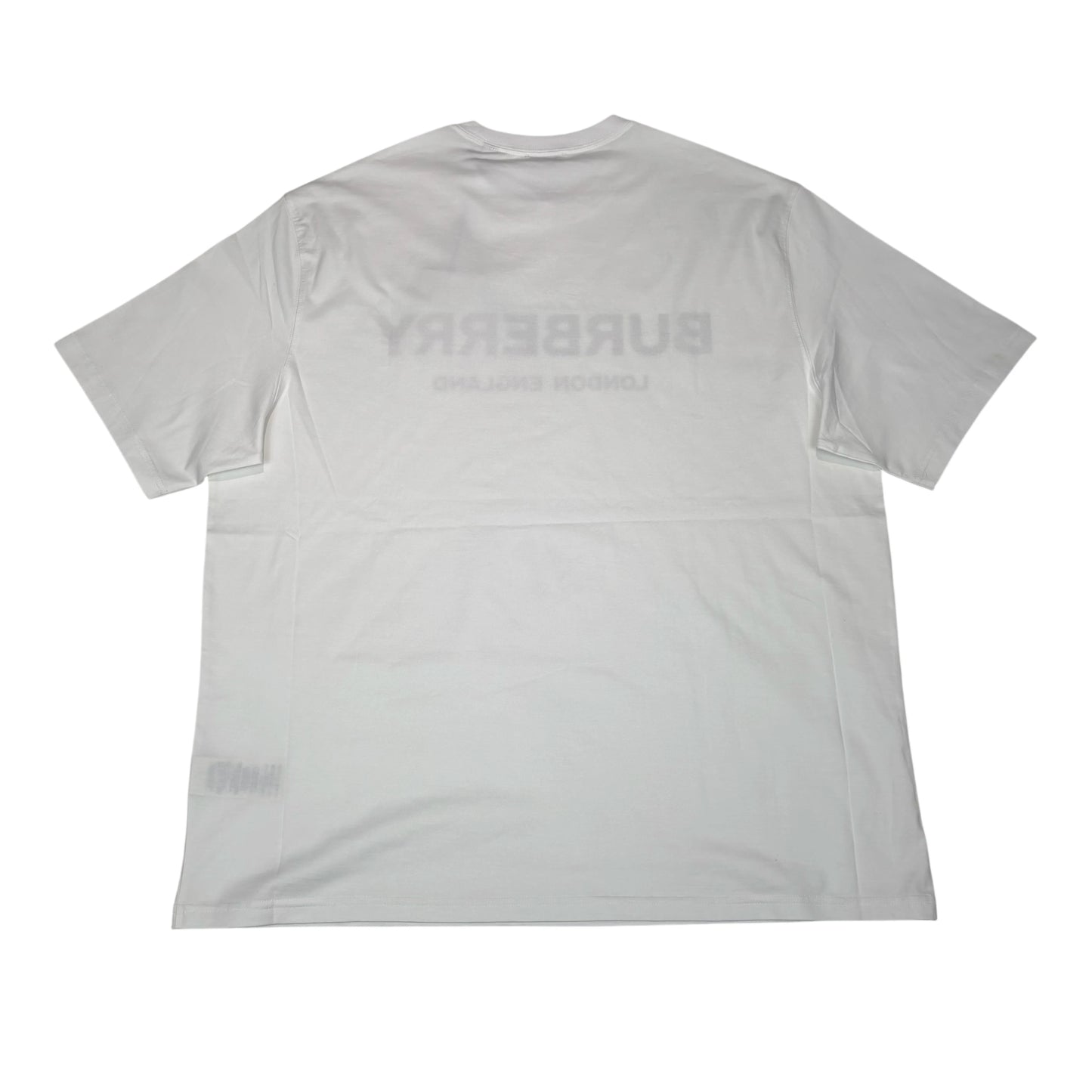 Burberry White Logo Spell Out Short Sleeve T-shirt
