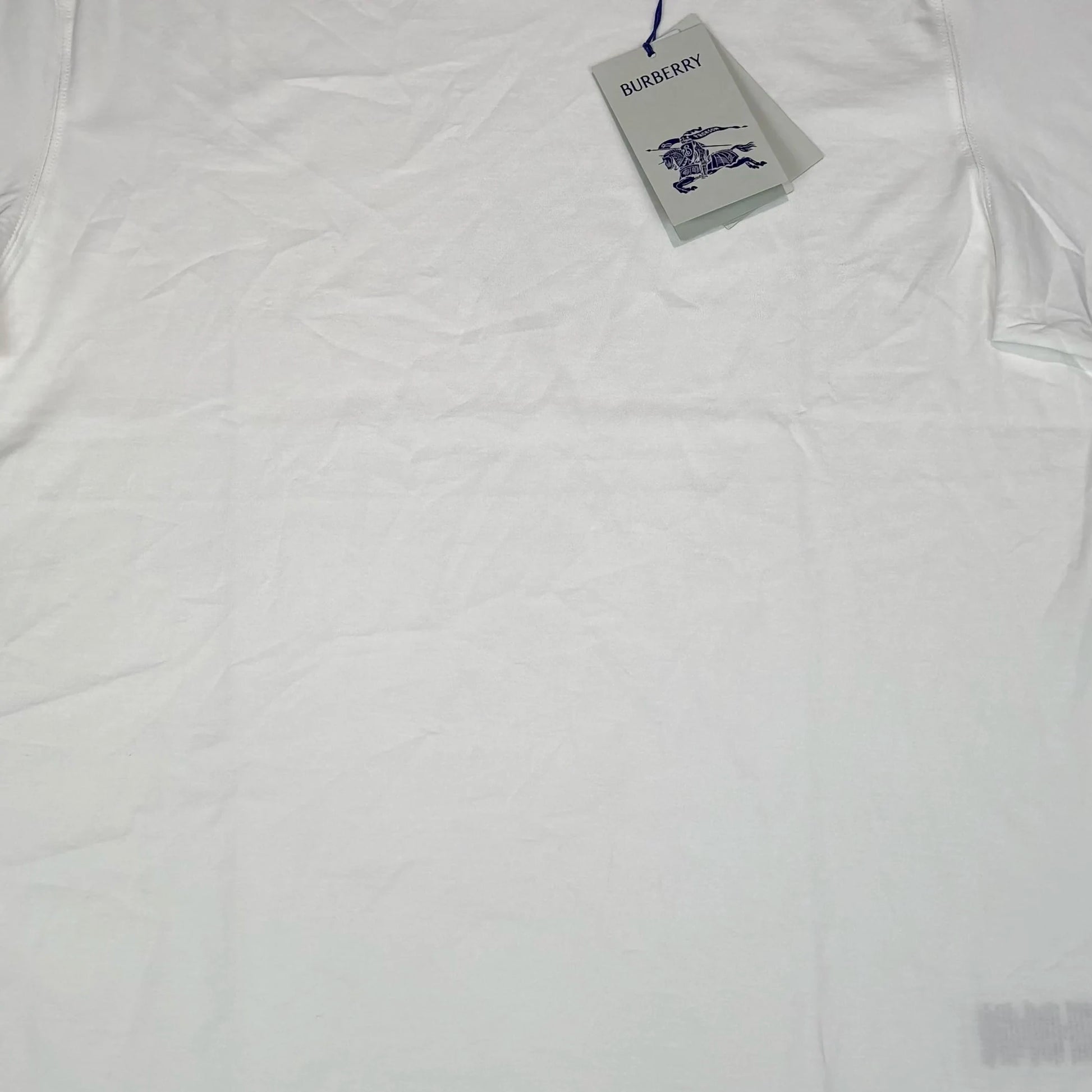 Burbery White Arm Check Design Short Sleeve T-Shirt