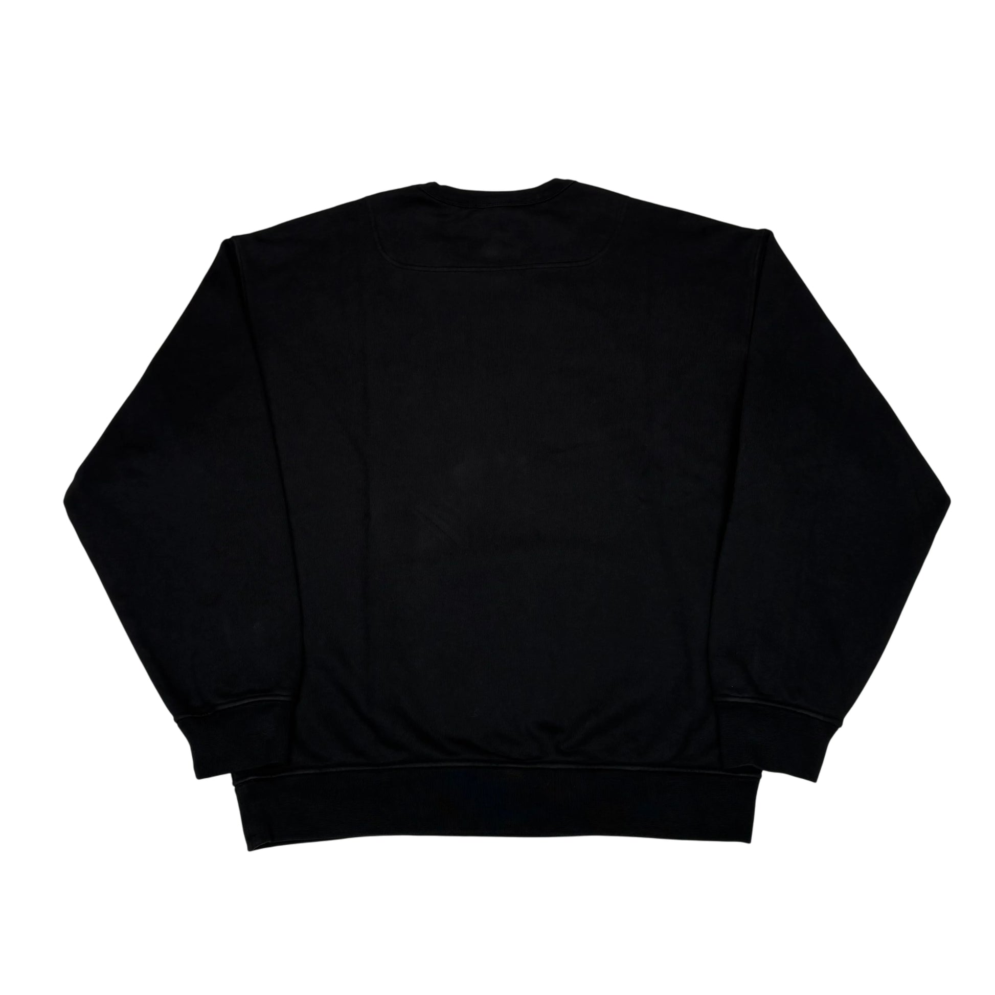 Stone Island Black Embroidered Logo Spell Out Crew Neck Jumper