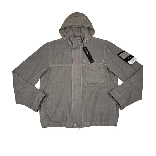 Stone Island Grey Bonded Linen Ghost Piece Jacket