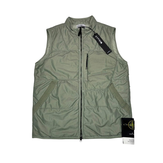 Stone Island Green Run-Proof Nylon Mesh-TC Gilet
