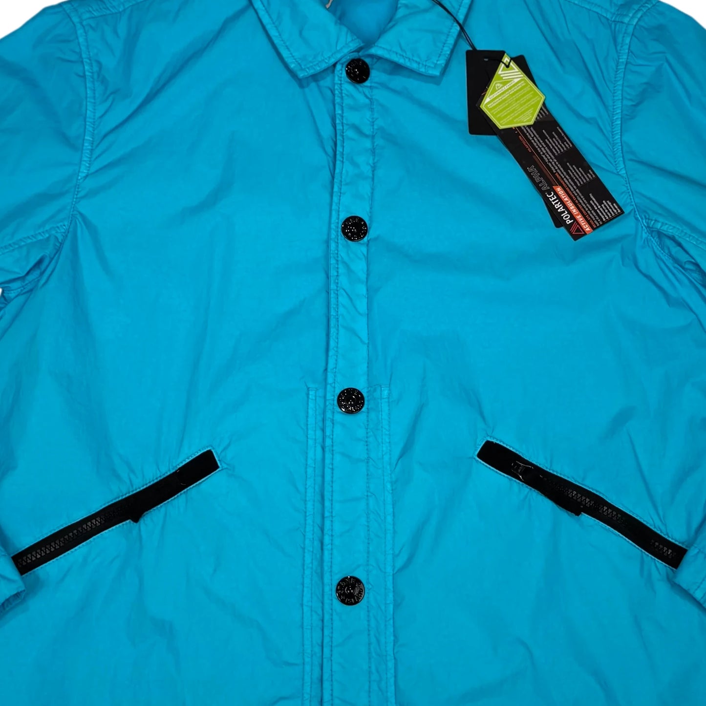 Stone Island Blue Garment Dyed Crinkle Reps NY with Primaolft Alfa Technology