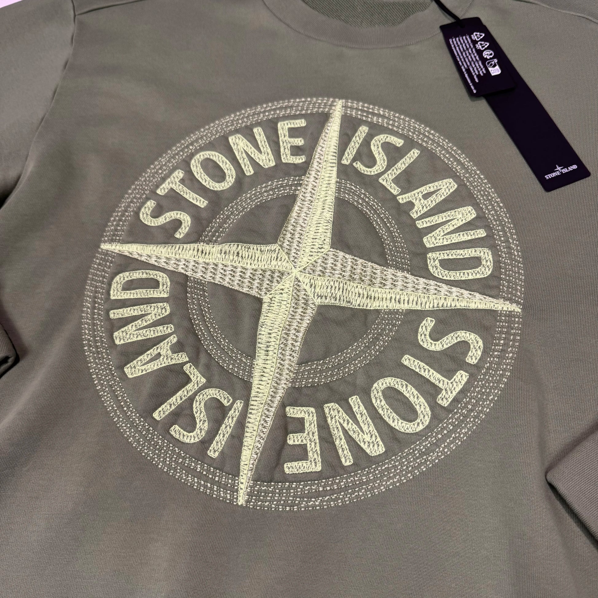 Stone Island Logo Embroidery Design Crewneck Jumper