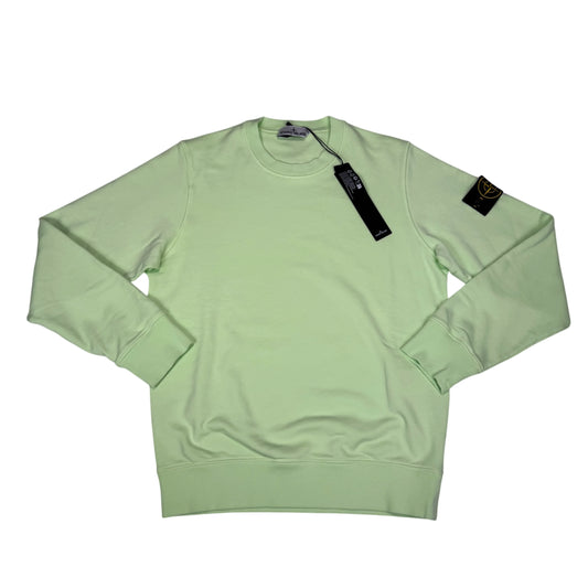Stone Island Green Compass Patch Crewneck Jumper
